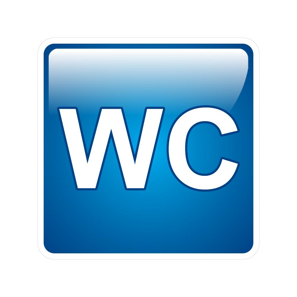 Office 1 Самозалепващ се етикет, пиктограма „WC“ | JAR Computers Office 1 Самозалепващ се етикет, пиктограма „WC“