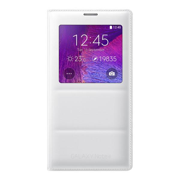 Оригинален кожен калъф за безжично захранване за Samsung Galaxy Note 4 - Samsung Cover S-View Wireless Charging EP-VN90IWEGWW (бял) | JAR Computers Оригинален кожен калъф за безжично захранване за Samsung Galaxy Note 4 - Samsung Cover S-View Wireless Charging EP-VN90IWEGWW (бял)
