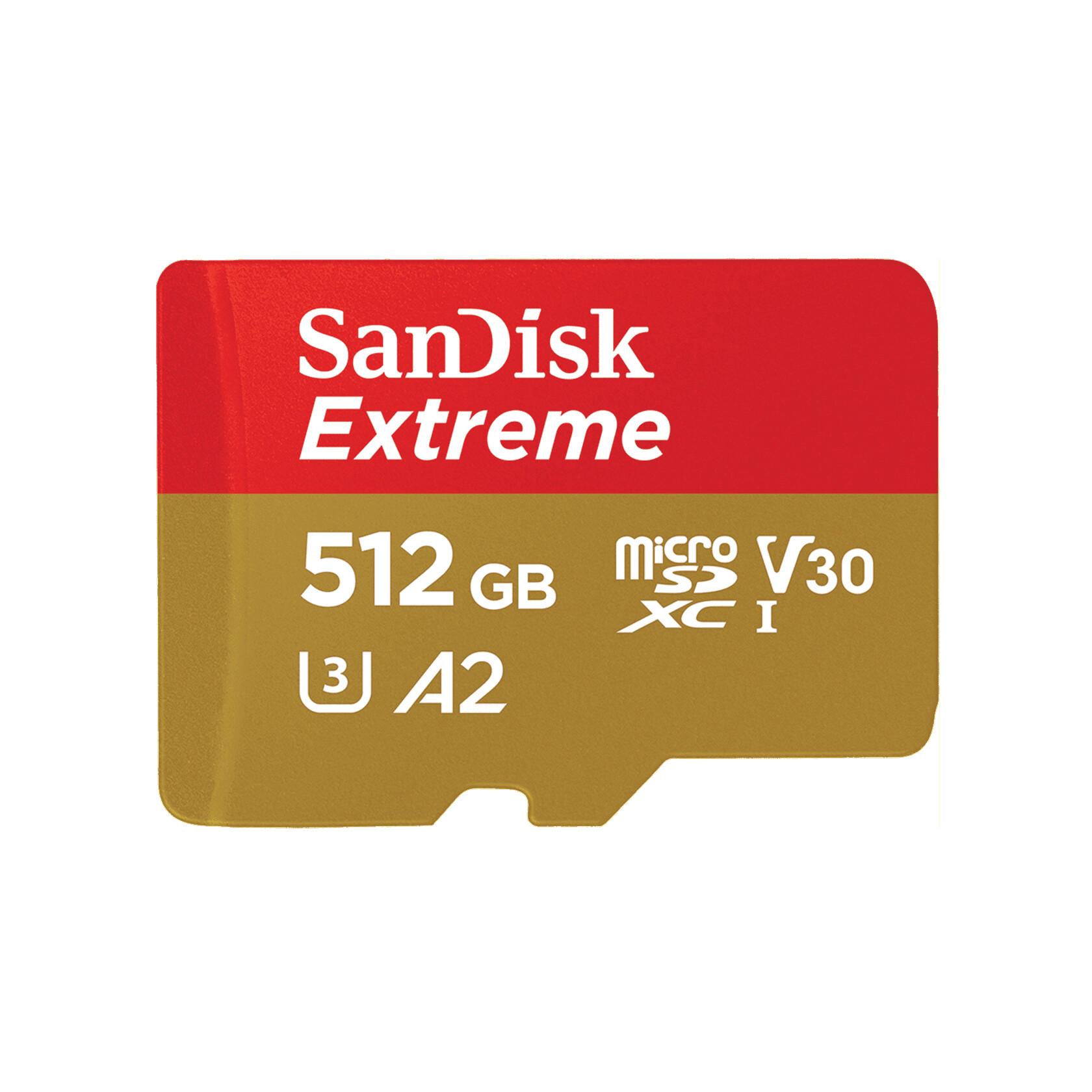 SanDisk Extreme 512 GB MicroSDHC UHS-I Клас 10