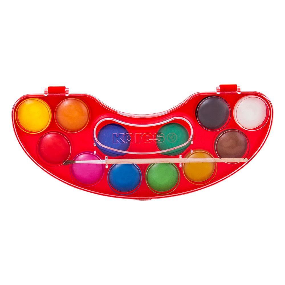 Акварелни бои Kores Neon Ф30 12 цвята | JAR Computers Акварелни бои Kores Neon Ф30 12 цвята