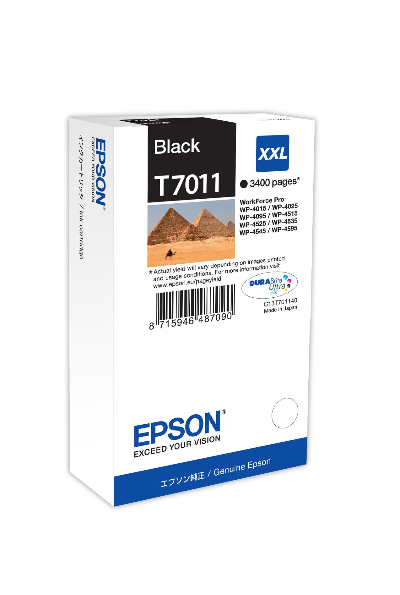 Глава за Epson WorkForce Pro WP-4095/WP-4015 - Ink - T7011 / C13T70114010 - Black - XXL - PN C13T70114010 | JAR Computers Глава за Epson WorkForce Pro WP-4095/WP-4015 - Ink - T7011 / C13T70114010 - Black - XXL - PN C13T70114010