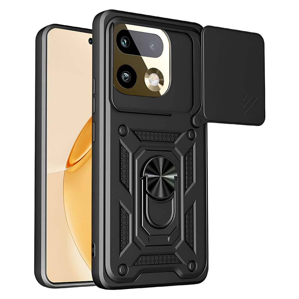 Хибриден удароустойчив кейс с пръстен против изпускане за Realme 16 Pro Plus - Techsuit CamShield Case (черен) | JAR Computers Хибриден удароустойчив кейс с пръстен против изпускане за Realme 16 Pro Plus - Techsuit CamShield Case (черен)