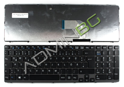 Клавиатура за лаптоп Sony Vaio SVE15 Gray Frame Black Backlit Type 1