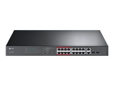 Мрежов суич TP-Link TL-SL1218MP - switch - 16 ports - unmanaged - rack-mountable