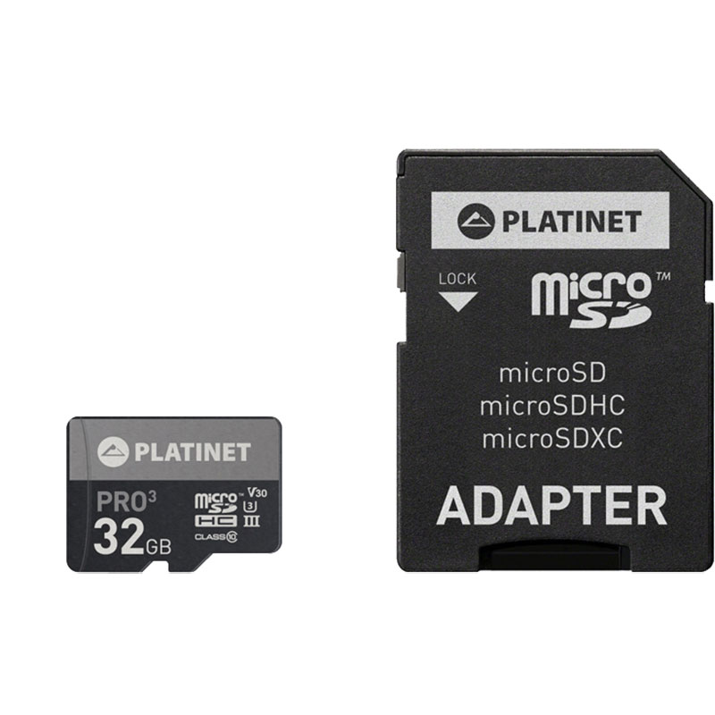 Памет Micro SD 32GB Platinet CL10 90MB