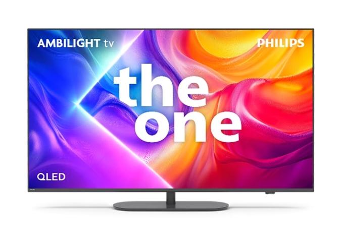 Philips 55PUS9010/12, 55" The One 4K Ultra HD QLED, 3840x2160p, DVB-T/T2/T2-HD/C/S/S2, 144Hz, Ambilight 3, P5 Perfect Picture, 90% DCI, HDR+, Titan OS, Dolby Atmos, Dolby Digital, VRR, 4*HDMI, 2*USB, 802.11ac, 40W RMS, Black