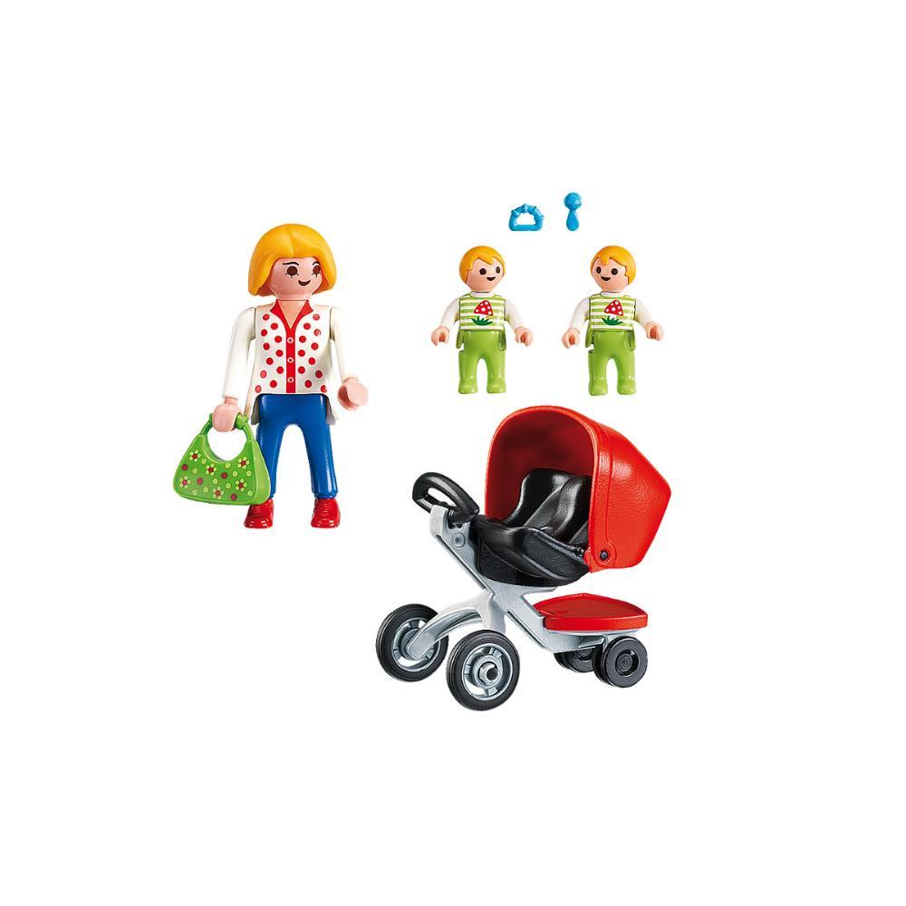 Playmobil City Life Mom with Twins & Stroller for 4-10 years  (5573) (PLY5573)