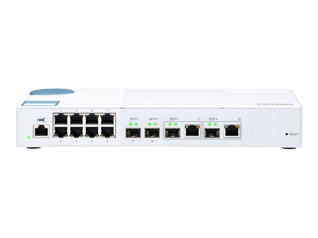 QNAP QSW-M408-2C 8 port 1Gbps 2 port 10G SFP+/ NBASE-T Combo 2 port 10G SFP+ Web Managed Switch | JAR Computers QNAP QSW-M408-2C 8 port 1Gbps 2 port 10G SFP+/ NBASE-T Combo 2 port 10G SFP+ Web Managed Switch