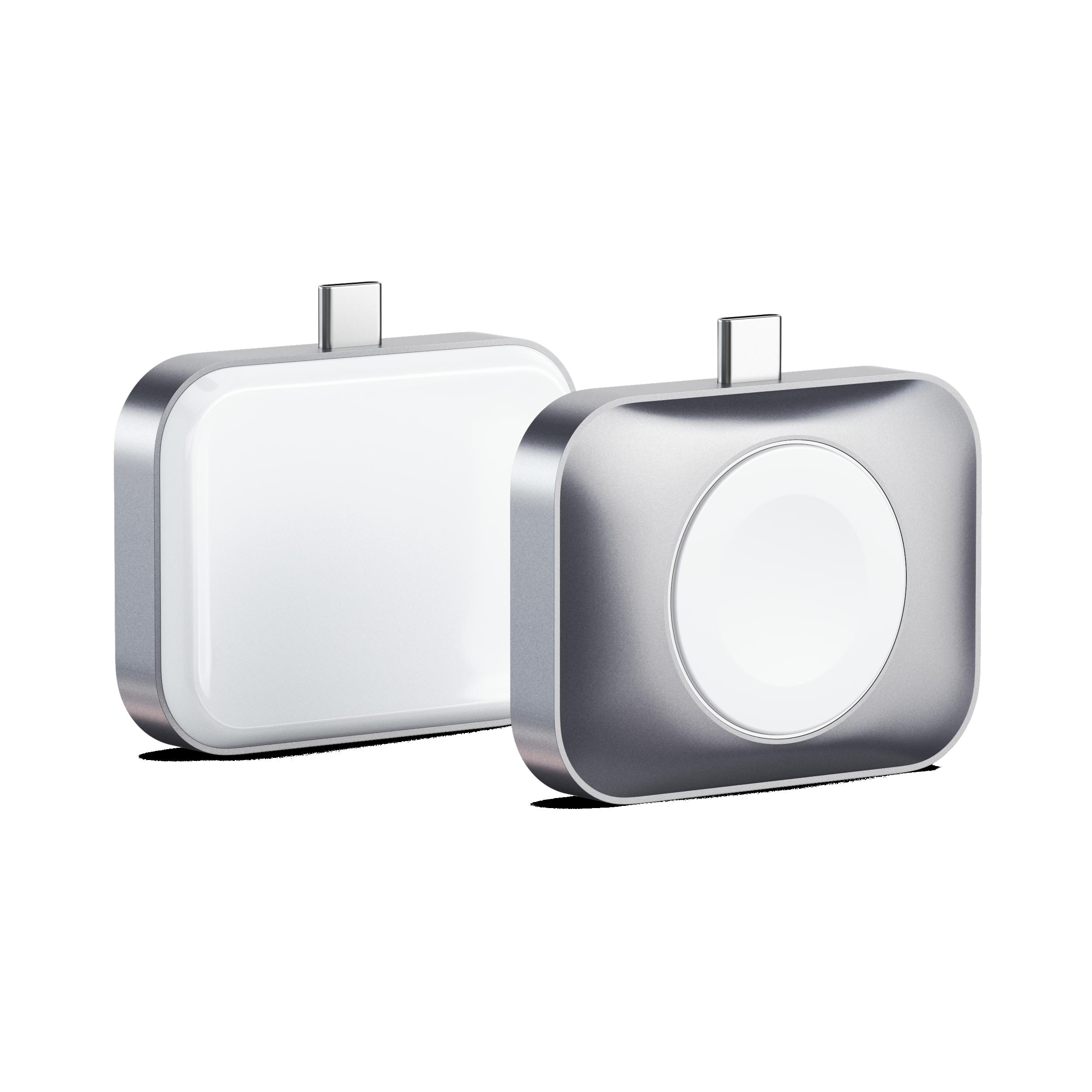 Satechi USB-C 2 in 1 Wireless charging dock for Apple watch and Airpods - Silver | JAR Computers Satechi USB-C 2 in 1 Wireless charging dock for Apple watch and Airpods - Silver