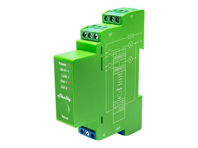SHELLY Pro Dimmer 2PM LAN WLAN 2-Channel Dimmer | JAR Computers SHELLY Pro Dimmer 2PM LAN WLAN 2-Channel Dimmer