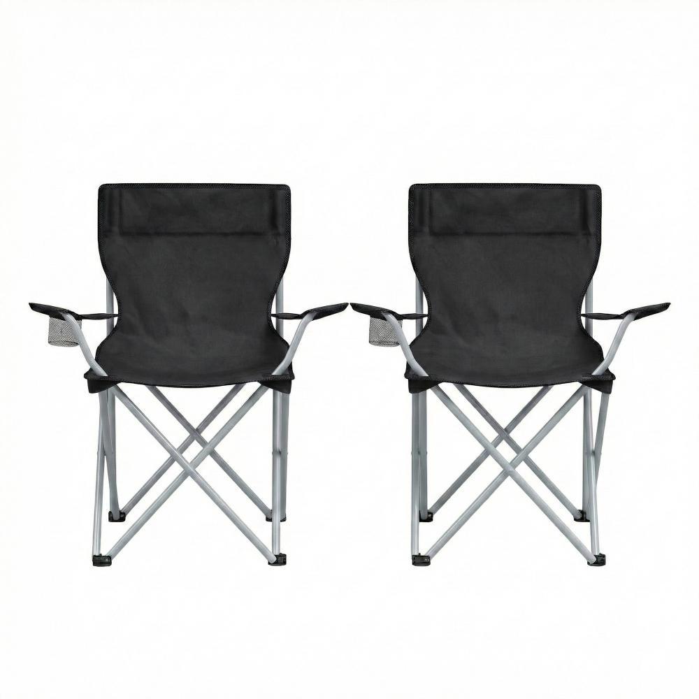 Songmics Camping Chair Set of 2 Black 84x52x81cm (GCB01BK) (SNGGCB01BK) | JAR Computers Songmics Camping Chair Set of 2 Black 84x52x81cm (GCB01BK) (SNGGCB01BK)