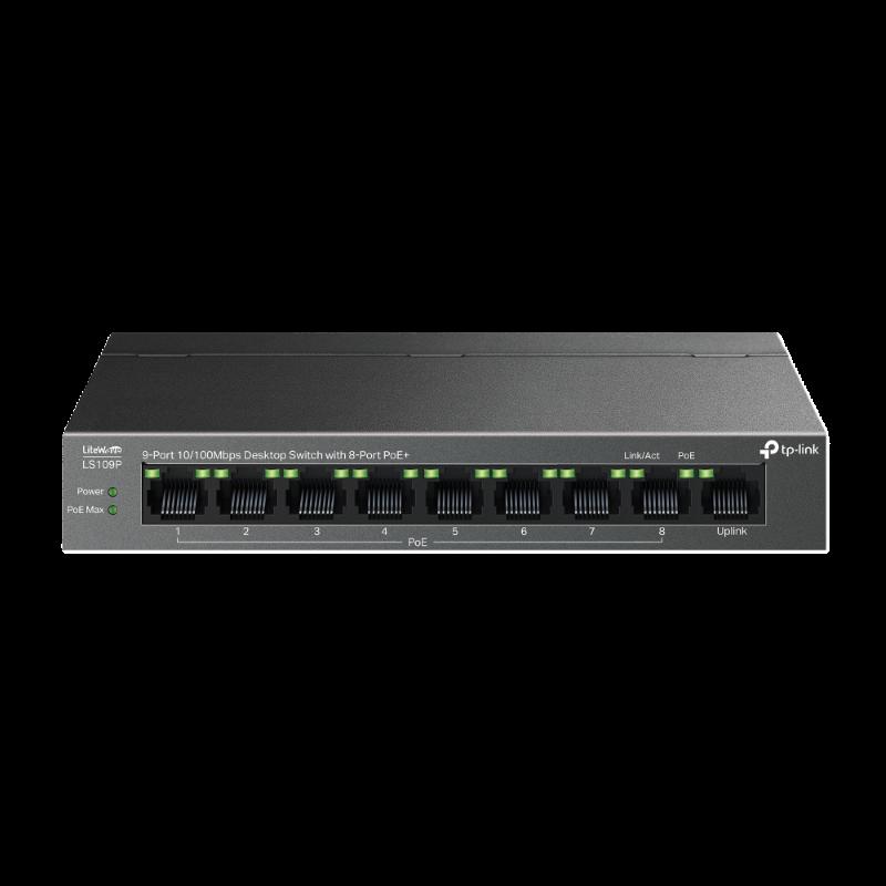 Суич TP-Link Omada LS109P 9 Port 10/100 (8PoE+)