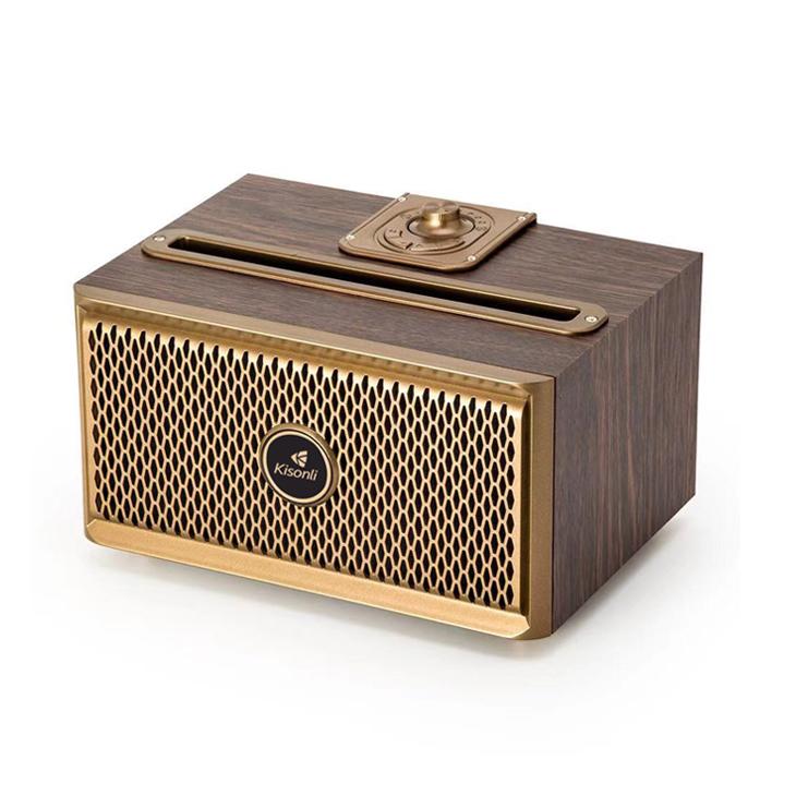 Тонколона Kisonli G1, Bluetooth, USB, SD, AUX, FM, Кафяв - 22309 | JAR Computers Тонколона Kisonli G1, Bluetooth, USB, SD, AUX, FM, Кафяв - 22309