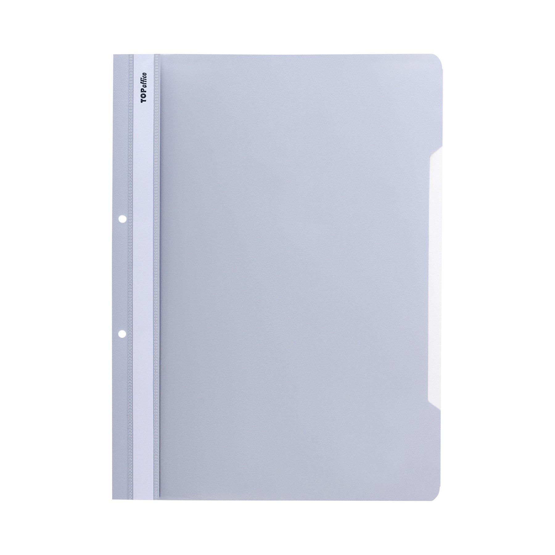 Top Office Папка, PP, с перфорация, сива, 50 броя | JAR Computers Top Office Папка, PP, с перфорация, сива, 50 броя