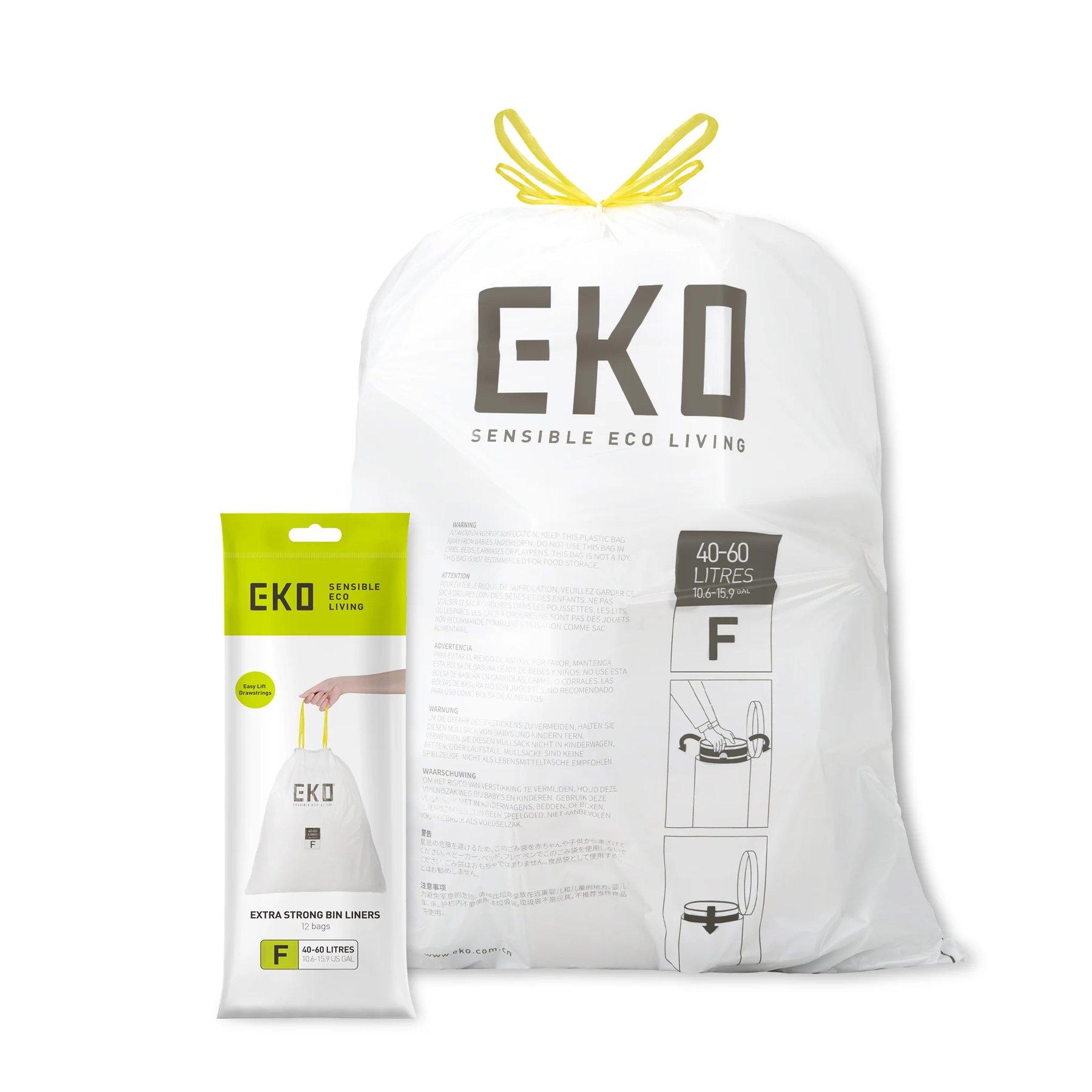 Торби за смет Eko, тип F, с връзка, 40-60 L, 12 броя | JAR Computers Торби за смет Eko, тип F, с връзка, 40-60 L, 12 броя