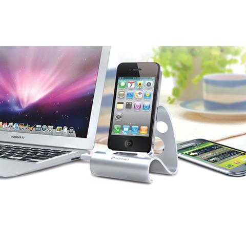 Универсална алуминиева поставка за бюро за iPhone и мобилни телефони - Konnet iCrado Neo | JAR Computers Универсална алуминиева поставка за бюро за iPhone и мобилни телефони - Konnet iCrado Neo