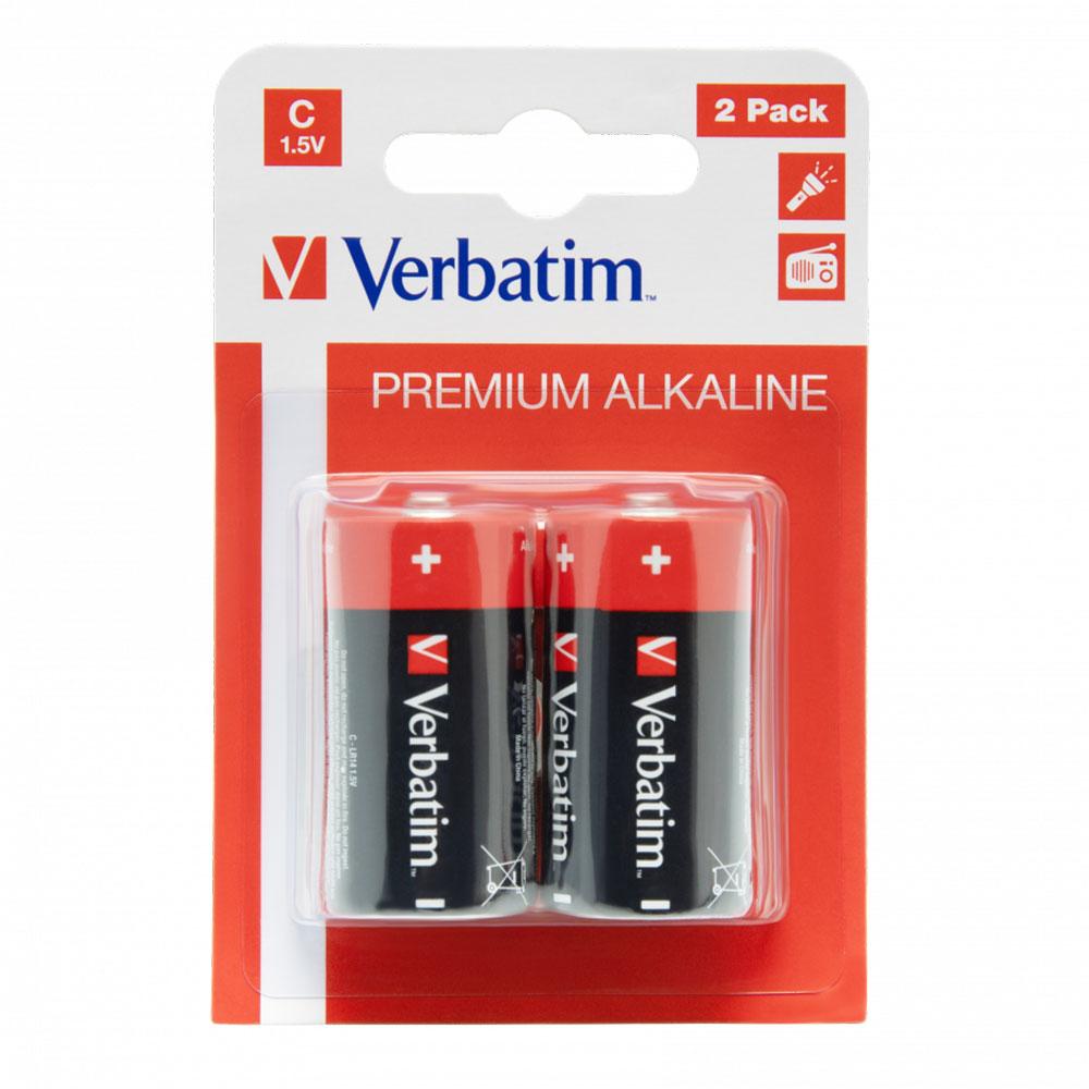 Алкална батерия Verbatim LR14/C 1.5V бл2