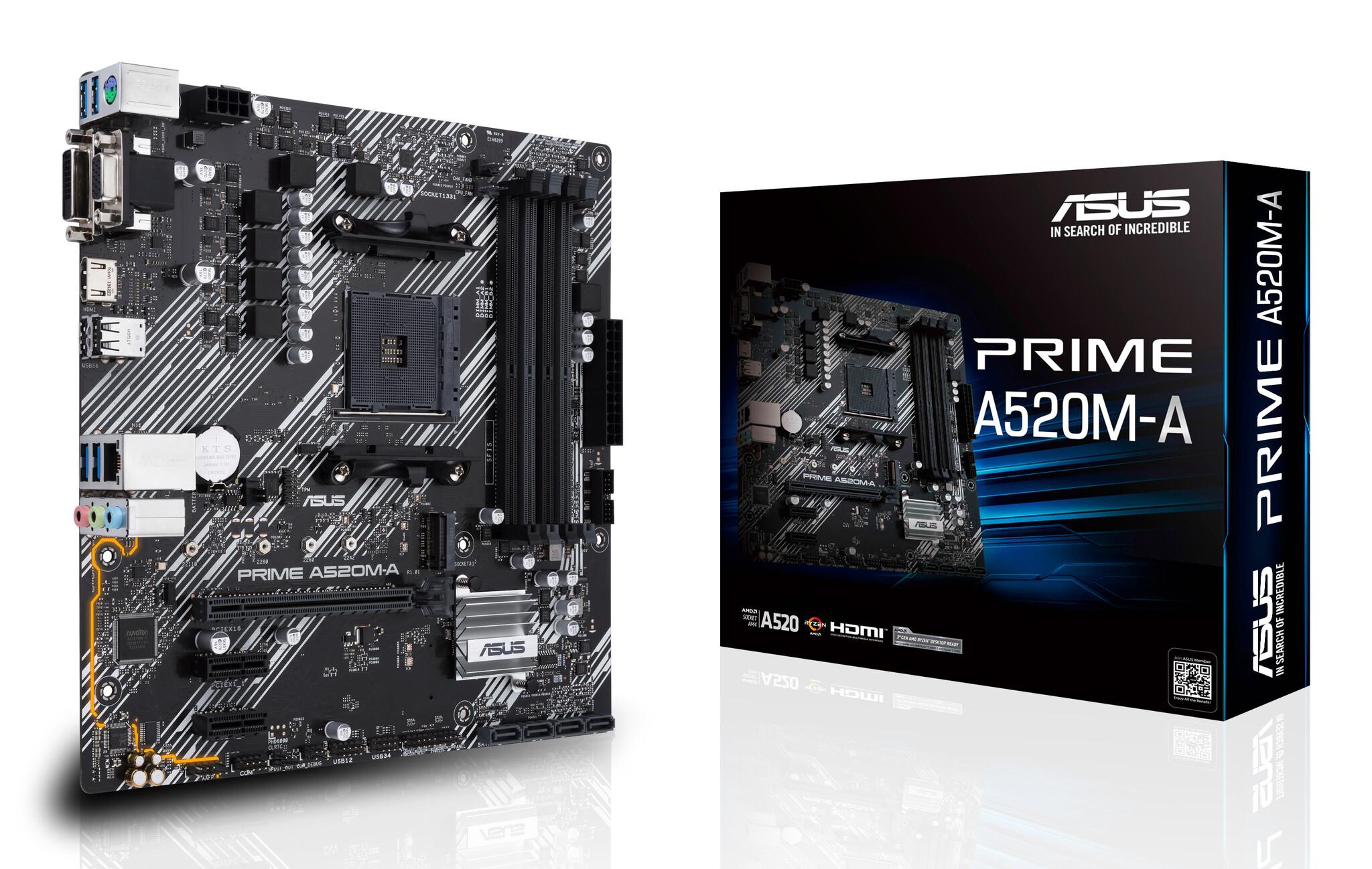 ASUS PRIME A520M-A II/CSM AMD A520 Гнездо AM4 микро ATX | JAR Computers ASUS PRIME A520M-A II/CSM AMD A520 Гнездо AM4 микро ATX