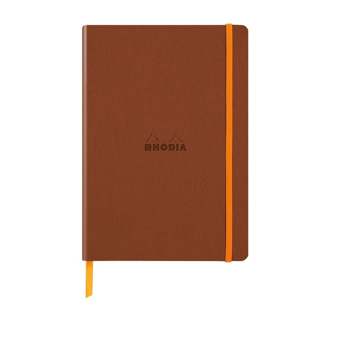 Бележник RHODIA Rhodiarama, A5, 80 л., редове, хартия шамоа 90 г, меки PU корици, меден | JAR Computers Бележник RHODIA Rhodiarama, A5, 80 л., редове, хартия шамоа 90 г, меки PU корици, меден