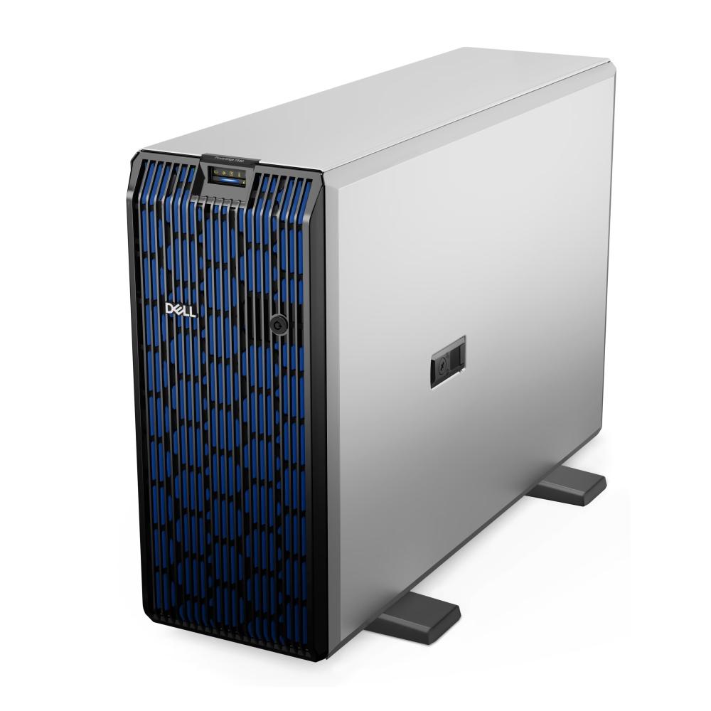 Dell PowerEdge T560, Xeon 4510, 8x 3.5" Chassis, 480GB SSD, 32GB, Dual Hotplug 1100W, Intel Xeon Silver 4510 2.4G, 12C/24T, 16GT/s, 30M Cache, up to 8 Drives (SAS/SATA), 1 CPU, 480GB SSD SATA RI 6Gbps, 32GB RDIMM 5600MT/s, PERC H755, Basic NBD 3Y