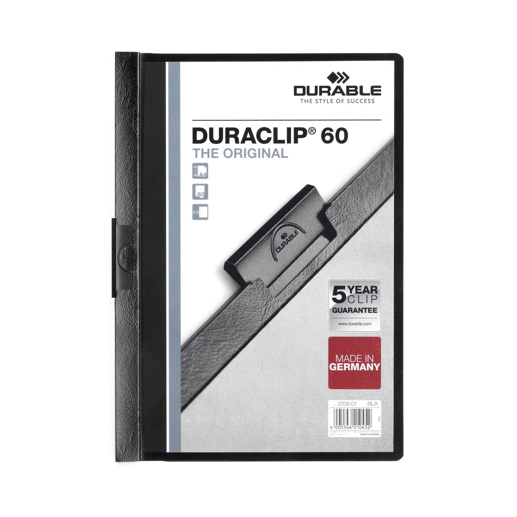 Durable Папка Duraclip 60, A4, черна