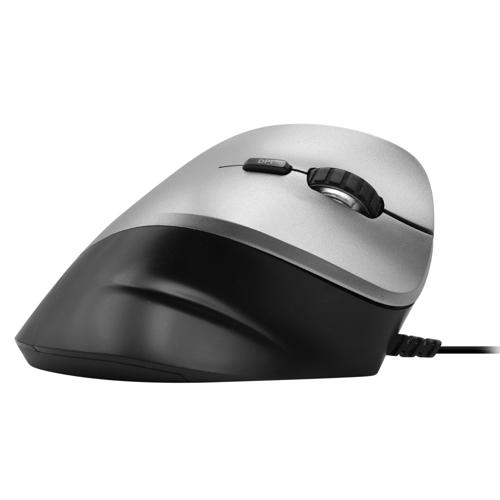 Ергономична вертикална мишка за PC и Mac (черен-сив) - Macally Ergonomic Vertical Mouse | JAR Computers Ергономична вертикална мишка за PC и Mac (черен-сив) - Macally Ergonomic Vertical Mouse