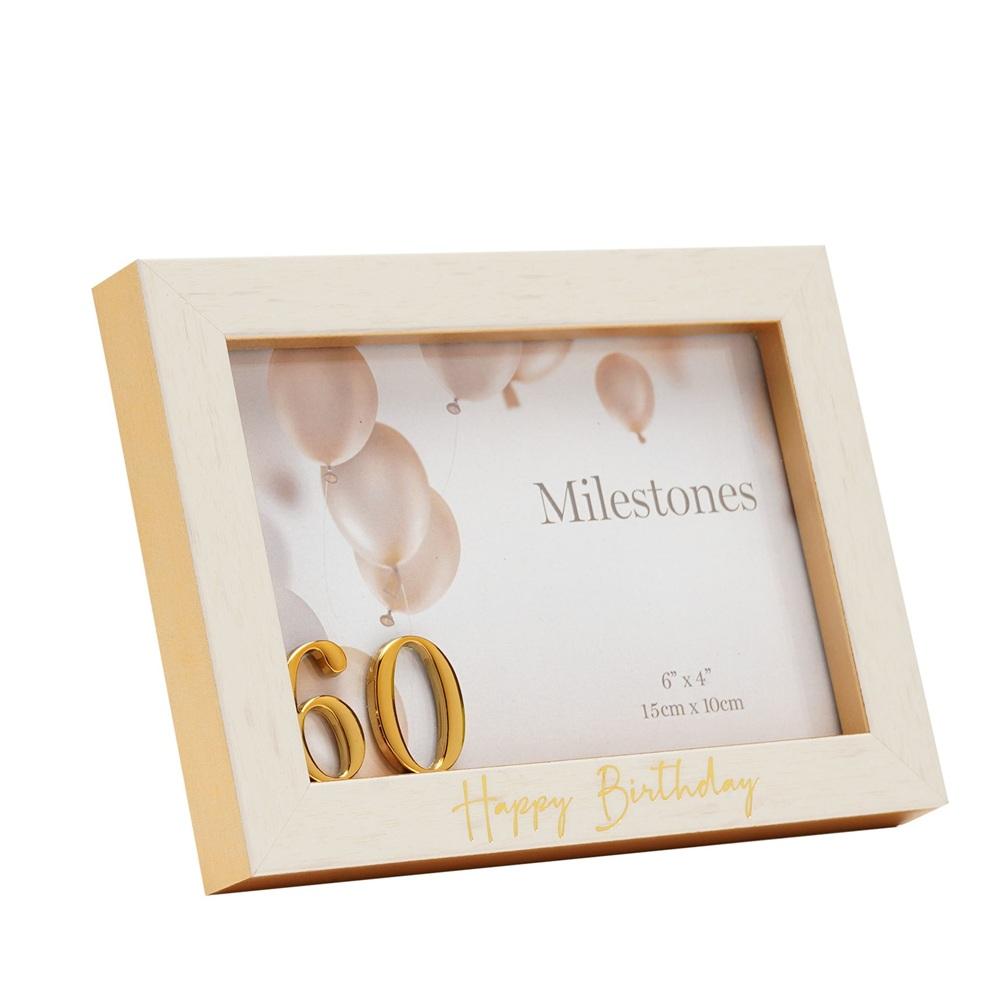Фоторамка Milestone “Happy Birthday" с 3D цифра "60", 15x10 см | JAR Computers Фоторамка Milestone “Happy Birthday" с 3D цифра "60", 15x10 см