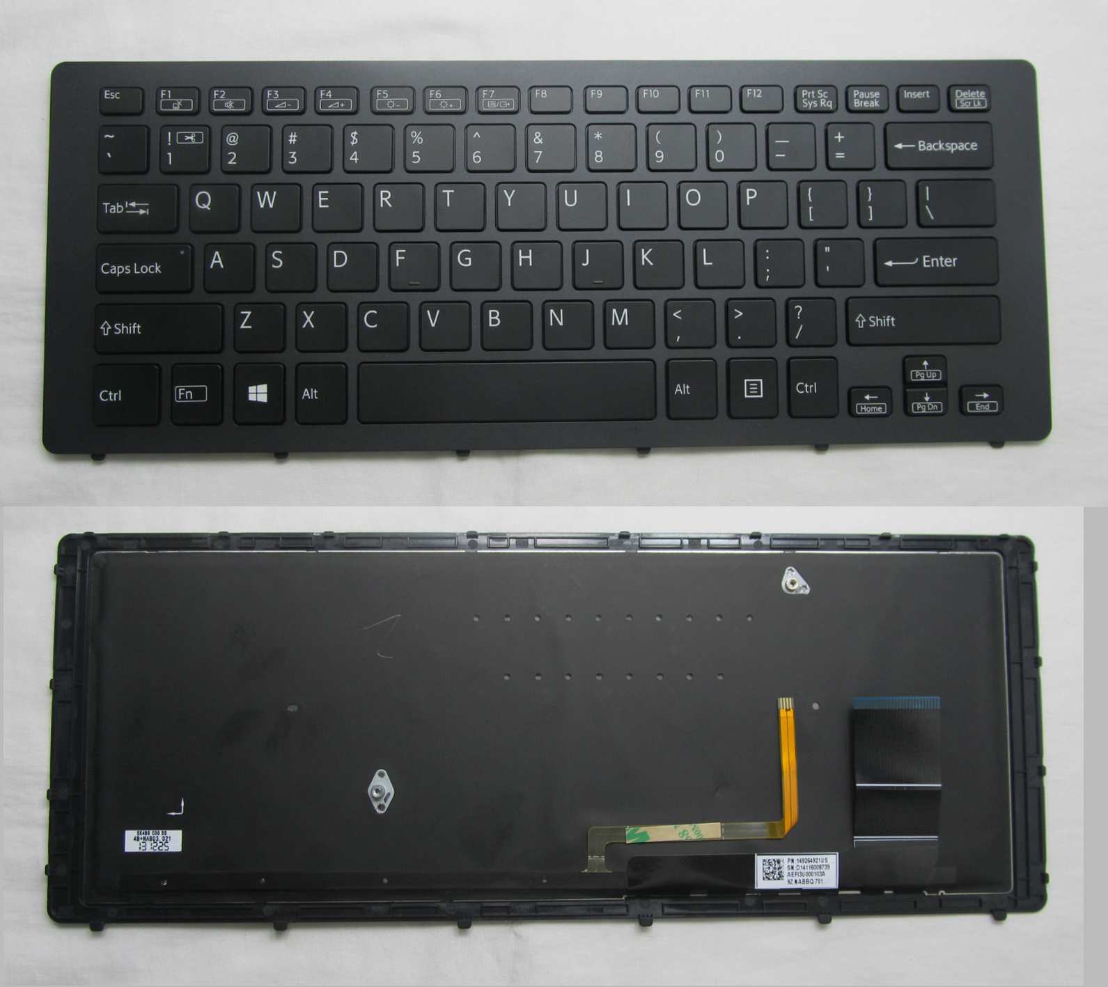 Клавиатура за лаптоп Sony Vaio SVF15N Series - Черна Рамка с Черни бутони и Подсветка | JAR Computers Клавиатура за лаптоп Sony Vaio SVF15N Series - Черна Рамка с Черни бутони и Подсветка