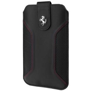 Кожен калъф за Samsung Galaxy Note 2, Nexus 5, LG G2, LG Pro и др. - Ferrari F12 Series Pouch Size XL (черен) | JAR Computers Кожен калъф за Samsung Galaxy Note 2, Nexus 5, LG G2, LG Pro и др. - Ferrari F12 Series Pouch Size XL (черен)