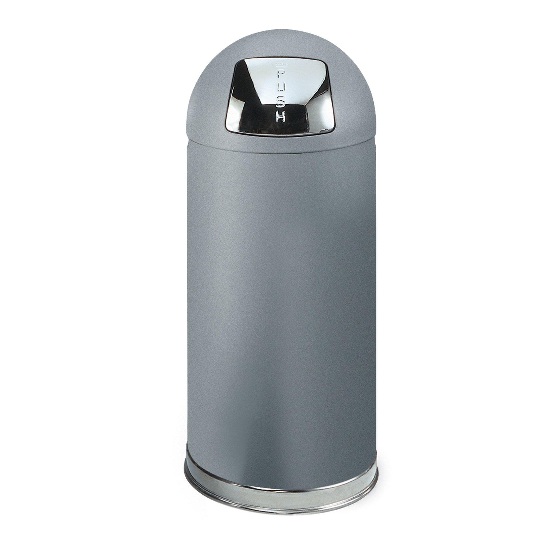 Кош Rubbermaid Easypush, метален, 56 L, сив