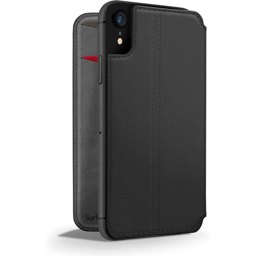 Луксозен кожен калъф тип портфейл за iPhone XR - TwelveSouth SurfacePad (черен) | JAR Computers Луксозен кожен калъф тип портфейл за iPhone XR - TwelveSouth SurfacePad (черен)