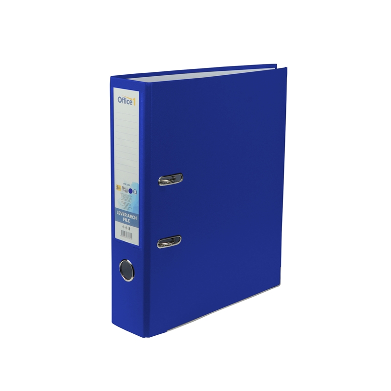Office 1 Класьор, 8 cm, с метален кант, син