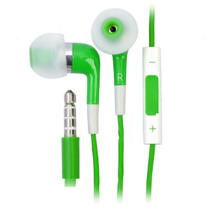 Слушалки с микрофон и управление за звука за iPhone, iPad, iPod - In-Ear Stereo (зелени) | JAR Computers Слушалки с микрофон и управление за звука за iPhone, iPad, iPod - In-Ear Stereo (зелени)