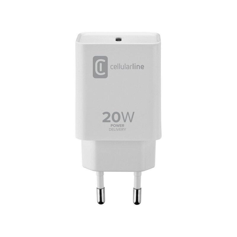 Зарядно устройство Cellularline PD 220V USB-C 20W | JAR Computers Зарядно устройство Cellularline PD 220V USB-C 20W