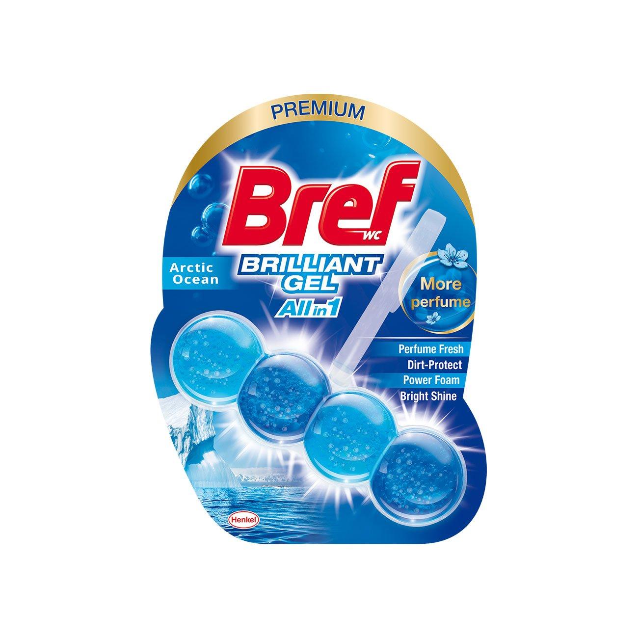 Ароматизатор за тоалетна Bref Brilliant Gel, океан, 42 g | JAR Computers Ароматизатор за тоалетна Bref Brilliant Gel, океан, 42 g