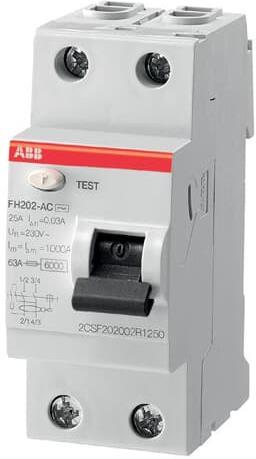 ДТЗ 2P 40A 30mА серия FH202 тип A ABB | JAR Computers ДТЗ 2P 40A 30mА серия FH202 тип A ABB