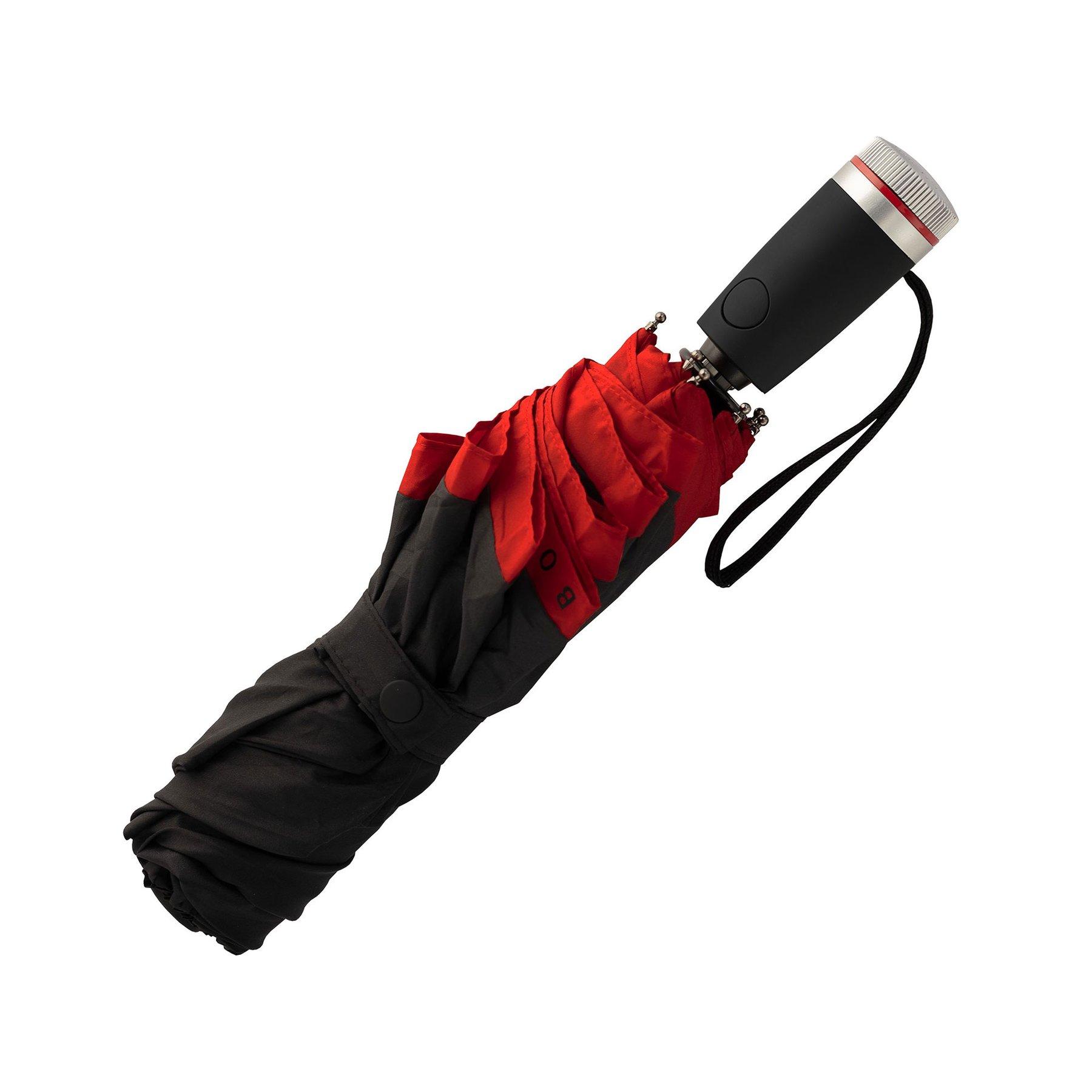 Hugo Boss Чадър Gear, сгъваем, черно-червен | JAR Computers Hugo Boss Чадър Gear, сгъваем, черно-червен