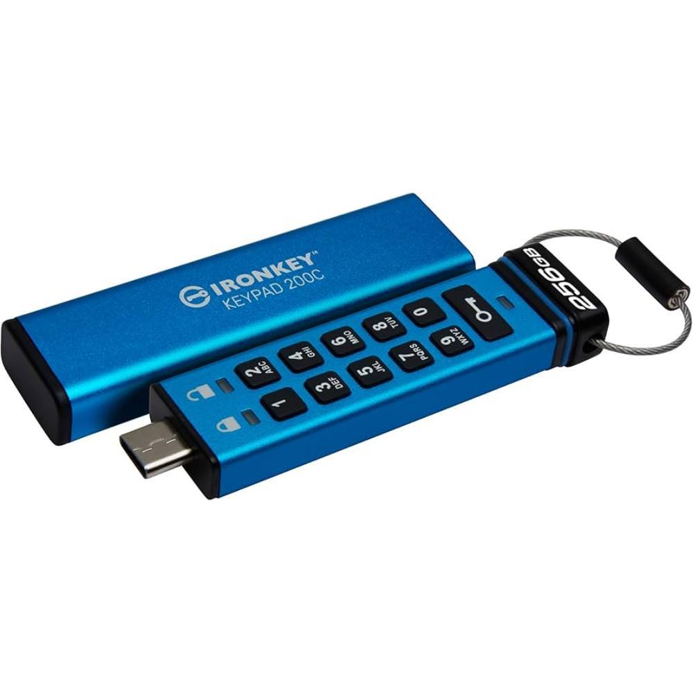 Kingston 256GB IronKey Keypa 200 FIPS140-3 Lvl3 AES-256 (IKKP200C/256GB) (KINIKKP200C-256GB)
