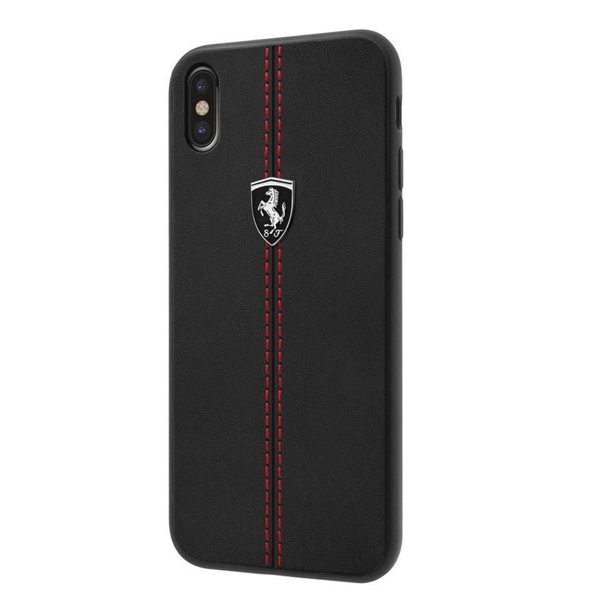 Кожен кейс (естествена кожа) за iPhone X - Ferrari Heritage Leather Hard Case W (черен) | JAR Computers Кожен кейс (естествена кожа) за iPhone X - Ferrari Heritage Leather Hard Case W (черен)