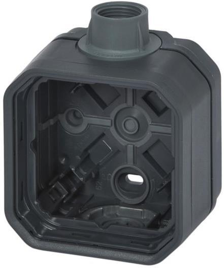 Кутия с 1х щуцер M20 за открит монтаж цвят Антрацит IP55 Plexo New Legrand | JAR Computers Кутия с 1х щуцер M20 за открит монтаж цвят Антрацит IP55 Plexo New Legrand