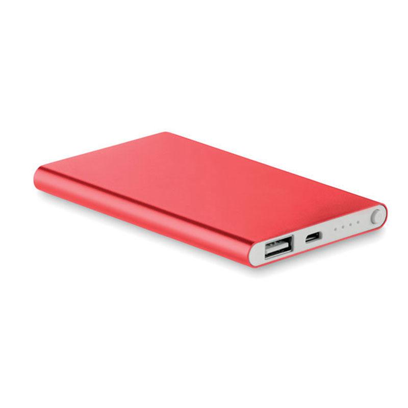 More Than Gifts Мобилна батерия Powerflat, 4000 mAh, червена | JAR Computers More Than Gifts Мобилна батерия Powerflat, 4000 mAh, червена