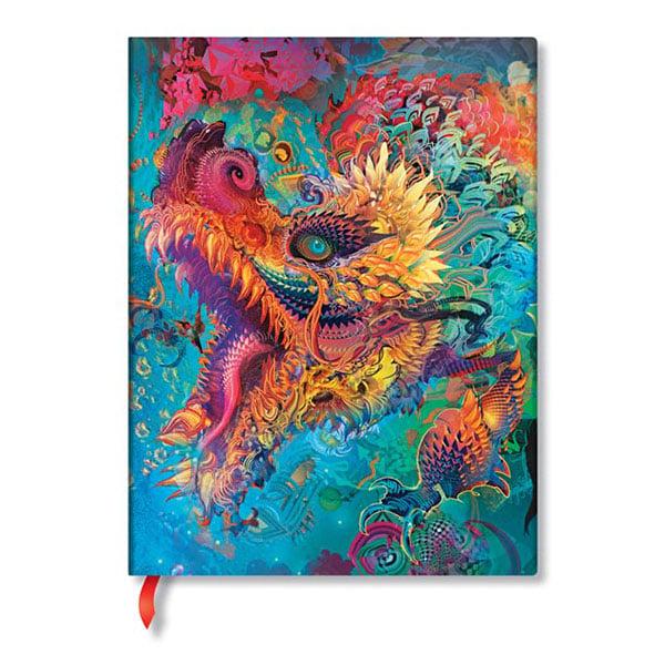 Paperblanks Тефтер Humming Dragon, Ultra, широки редове, твърда корица, 72 листа