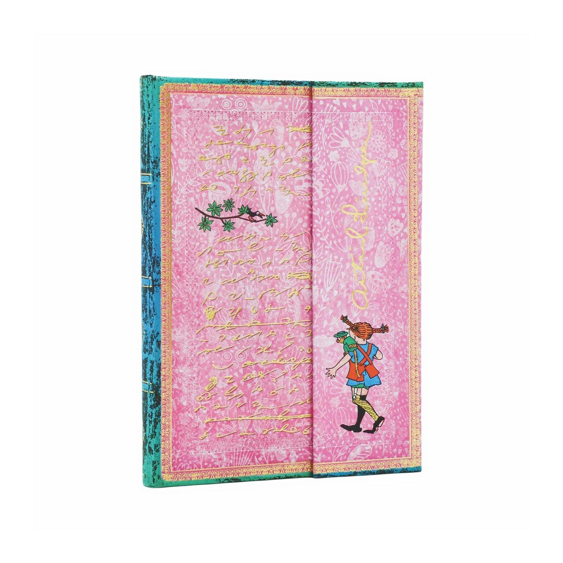 Paperblanks Тефтер Pippi Longstocking, Midi, твърда корица, нелиниран, 72 листа | JAR Computers Paperblanks Тефтер Pippi Longstocking, Midi, твърда корица, нелиниран, 72 листа