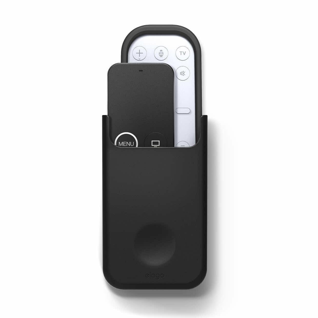 Поставка за Apple TV Siri Remote или други дистанционни за закрепяне към стена или гладка повърхност - Elago Apple TV Universal Remote Holder Mount (Medium) (черен) | JAR Computers Поставка за Apple TV Siri Remote или други дистанционни за закрепяне към стена или гладка повърхност - Elago Apple TV Universal Remote Holder Mount (Medium) (черен)