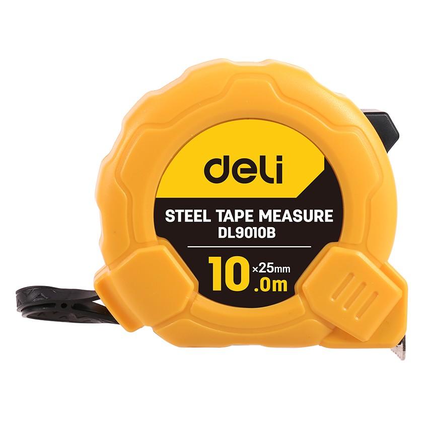 Ролетка Deli TOOLS EDL9010B, кръгла, 10 м х 25 мм, жълта | JAR Computers Ролетка Deli TOOLS EDL9010B, кръгла, 10 м х 25 мм, жълта