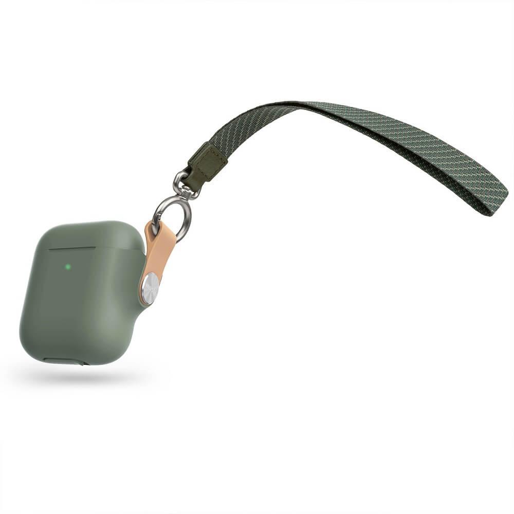 Силиконов кейс с каишка за Apple Airpods и Apple Airpods 2 - Moshi Pebbo Detachable Wrist Strap Case (зелен) | JAR Computers Силиконов кейс с каишка за Apple Airpods и Apple Airpods 2 - Moshi Pebbo Detachable Wrist Strap Case (зелен)