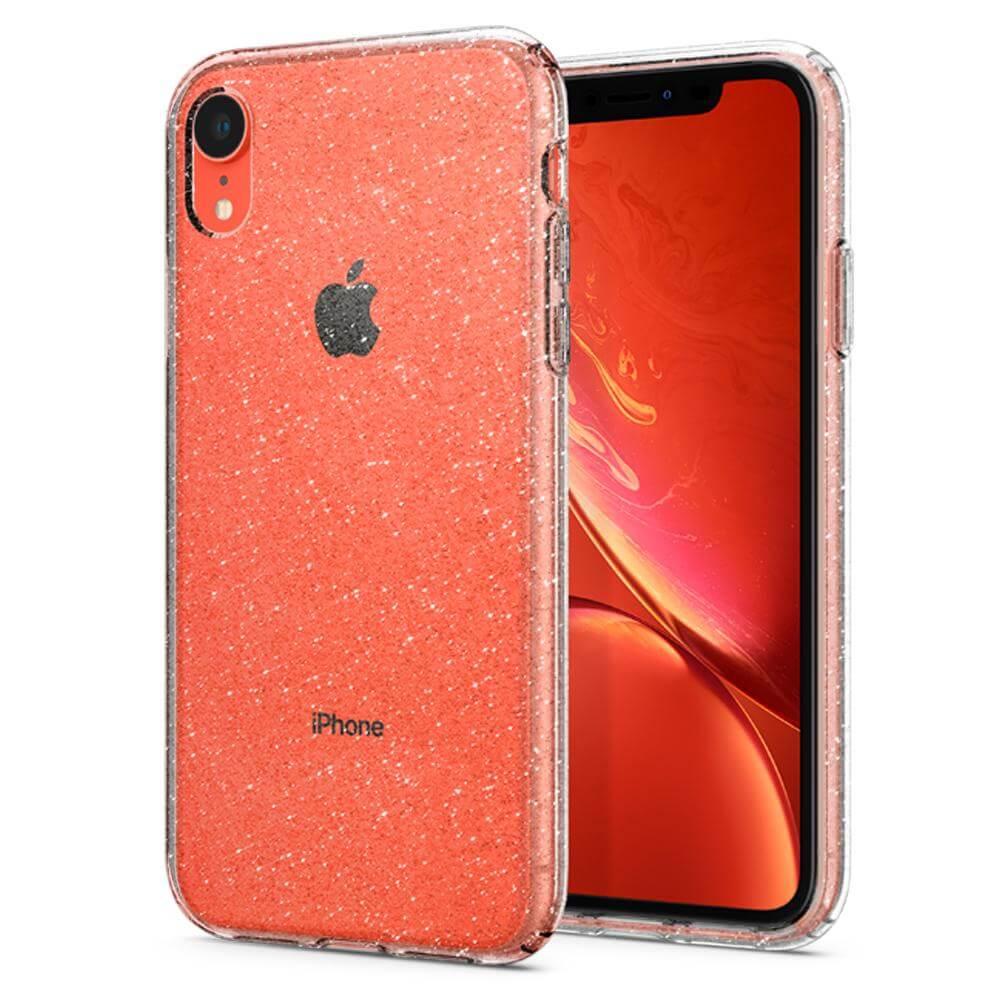 Тънък качествен термополиуретанов калъф за iPhone XR (прозрачен) - Spigen Liquid Crystal Glitter Case | JAR Computers Тънък качествен термополиуретанов калъф за iPhone XR (прозрачен) - Spigen Liquid Crystal Glitter Case