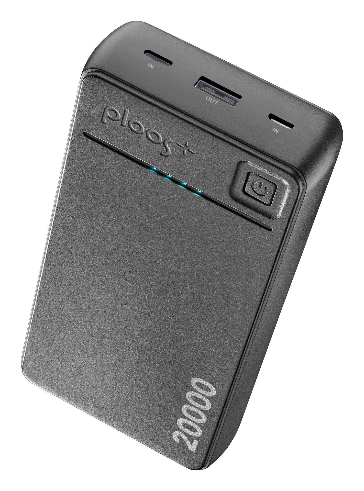 Външна батерия Ploos 20000 mAh черна