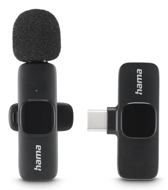 Hama Smart Wireless Черен Lavalier/Lapel микрофон
