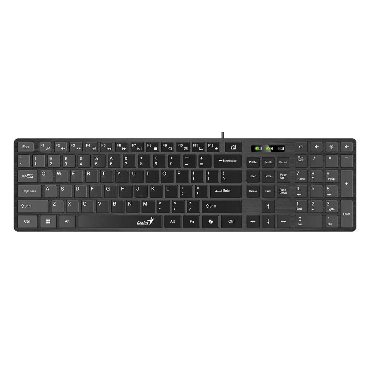 Клавиатура Genius Slimstar 126, с кабел 1.4 m, кирилизирана, USB, черна | JAR Computers Клавиатура Genius Slimstar 126, с кабел 1.4 m, кирилизирана, USB, черна